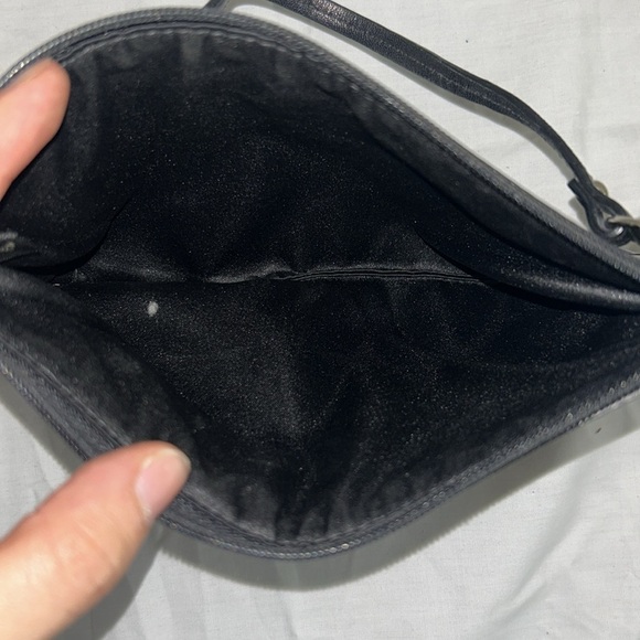 Coach Signature Inlaid Patent Black Grey Yellow Gorgeous genuine - Picture 3 of 3